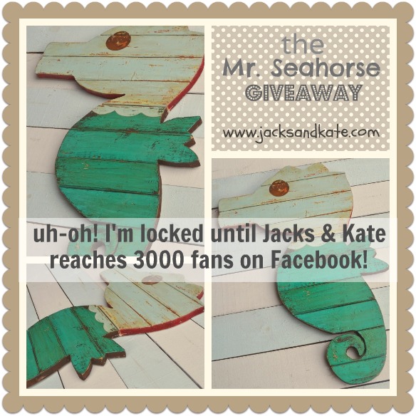 wood seahorse painted