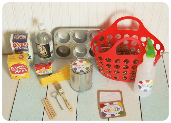 Chalk paint and baking soda gift idea