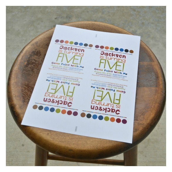 Paint Party Invitations Kids Art Party Cute